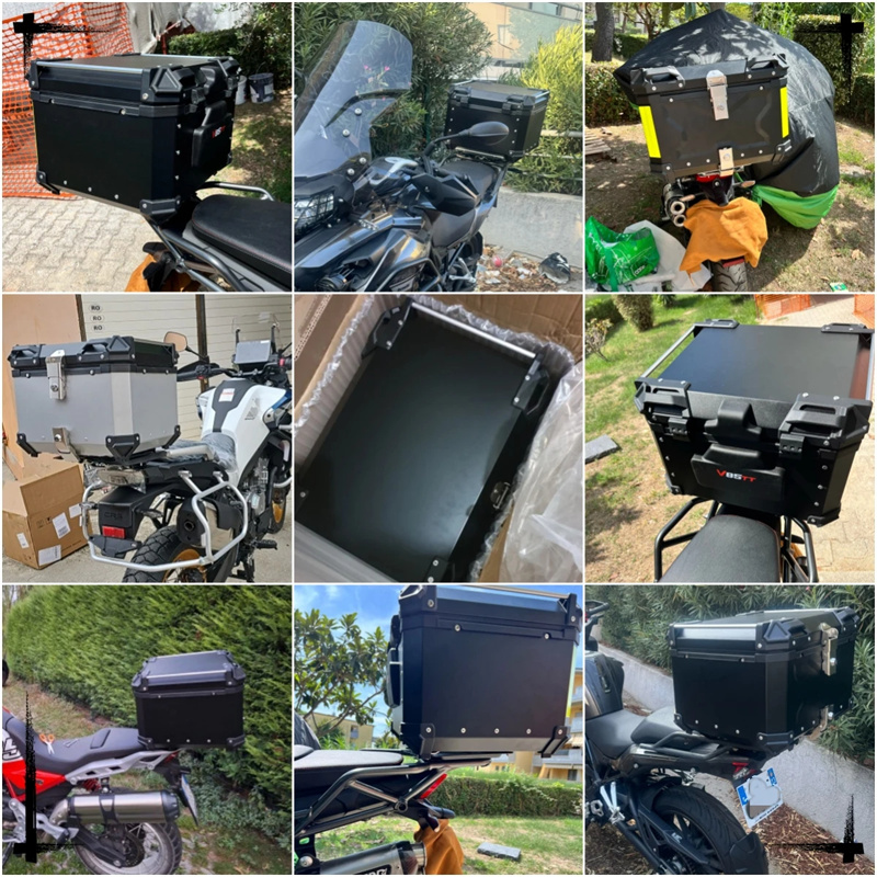 Aluminium motorfiets topbox koffer achterbagagekoffer universele motorfiets kofferbak staartbox quick-release type helmbox gereedschapskist