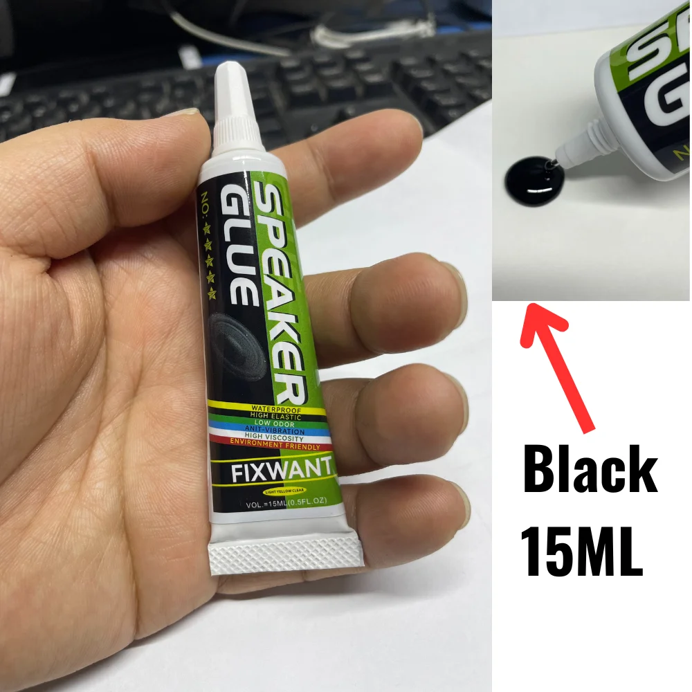 Loud Speaker Repair Glue Foam Side Dust Cap Rubber Edge Cone Basin Strong Adhesive 15/25/50ML Black / Yellow