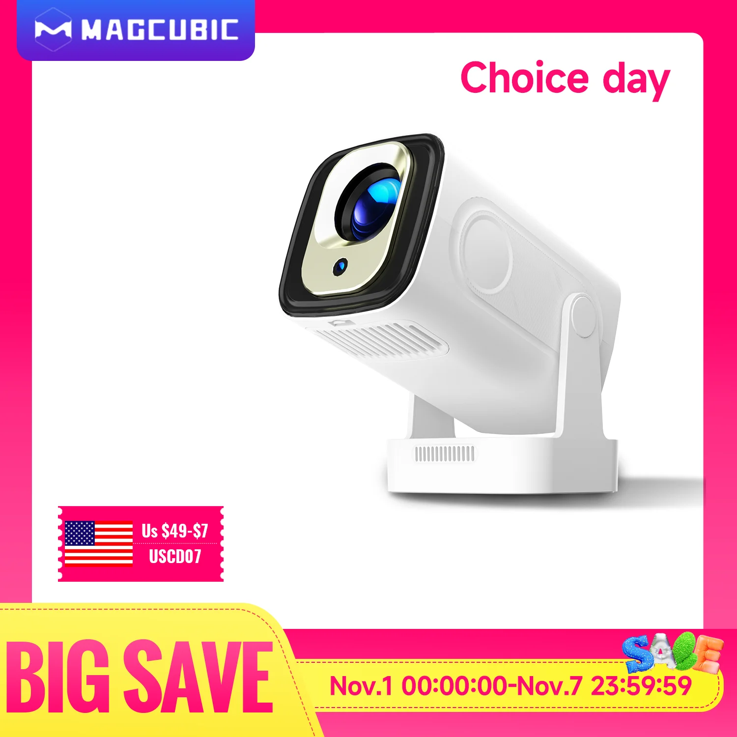 Magcubic HY310 Android 11 Projector 4K Native 1080P Auto Focus Native 330ANSI Dual Wifi BT5.4 Air Mouse Voice Home Outdoor Movie