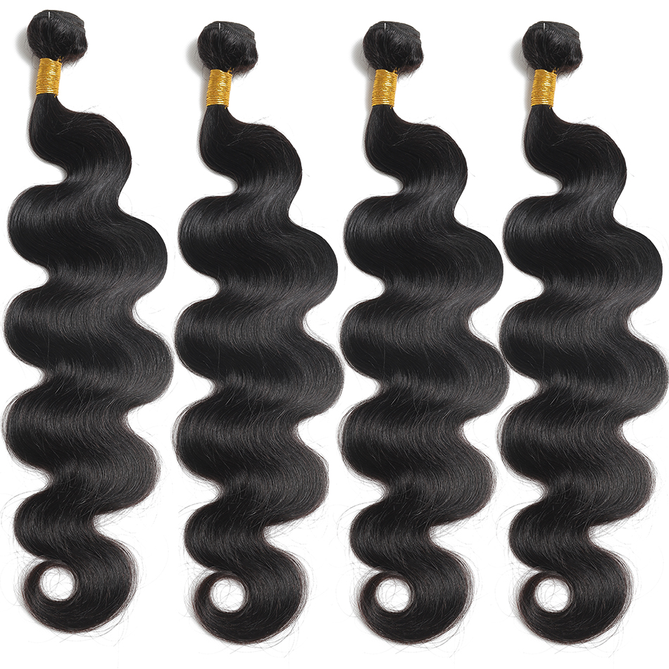 12A Körperwellen-Bündel, 76,2 cm, rohes indisches Remy-Jungfrau, unverarbeitet, 100 % Echthaar, Körperwellen-Haarverlängerungen, 1 3 4 Bundles Deal