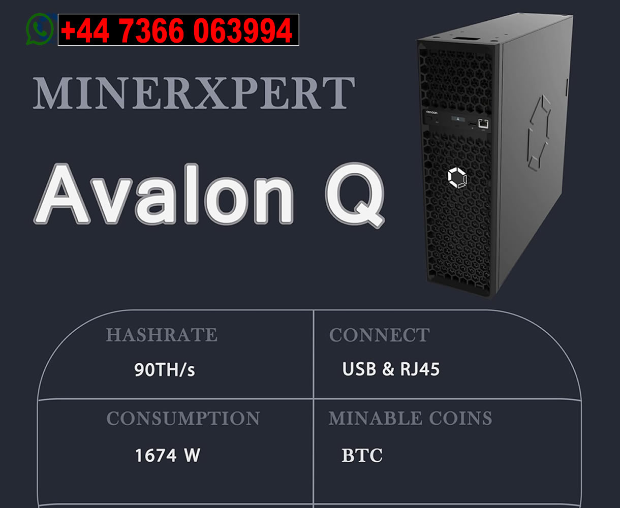 QZ mais vendidos 🔥 Compre 3 e ganhe 2 grátis Novo Canaan Avalon Q 90TH/S 1674W Bitcoin 18.6 J/TH Bitcoin Miner ⚡