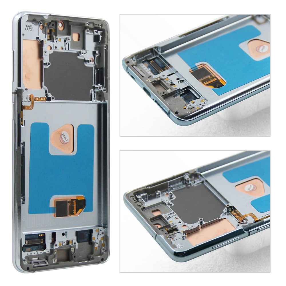 Tela super amoled de 6.7 polegadas s21 plus para samsung galaxy s21p 5g display lcd g996b g996b/ds substituição de tela de toque digital + moldura