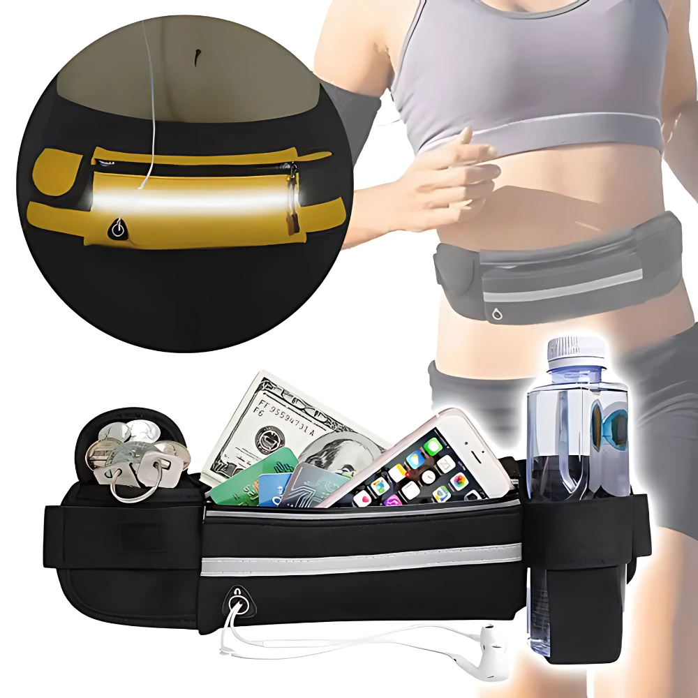 Pochete Tamanho Unico Atlética de Cintura Porta Celular  Esporte Impermeavel Compartimento