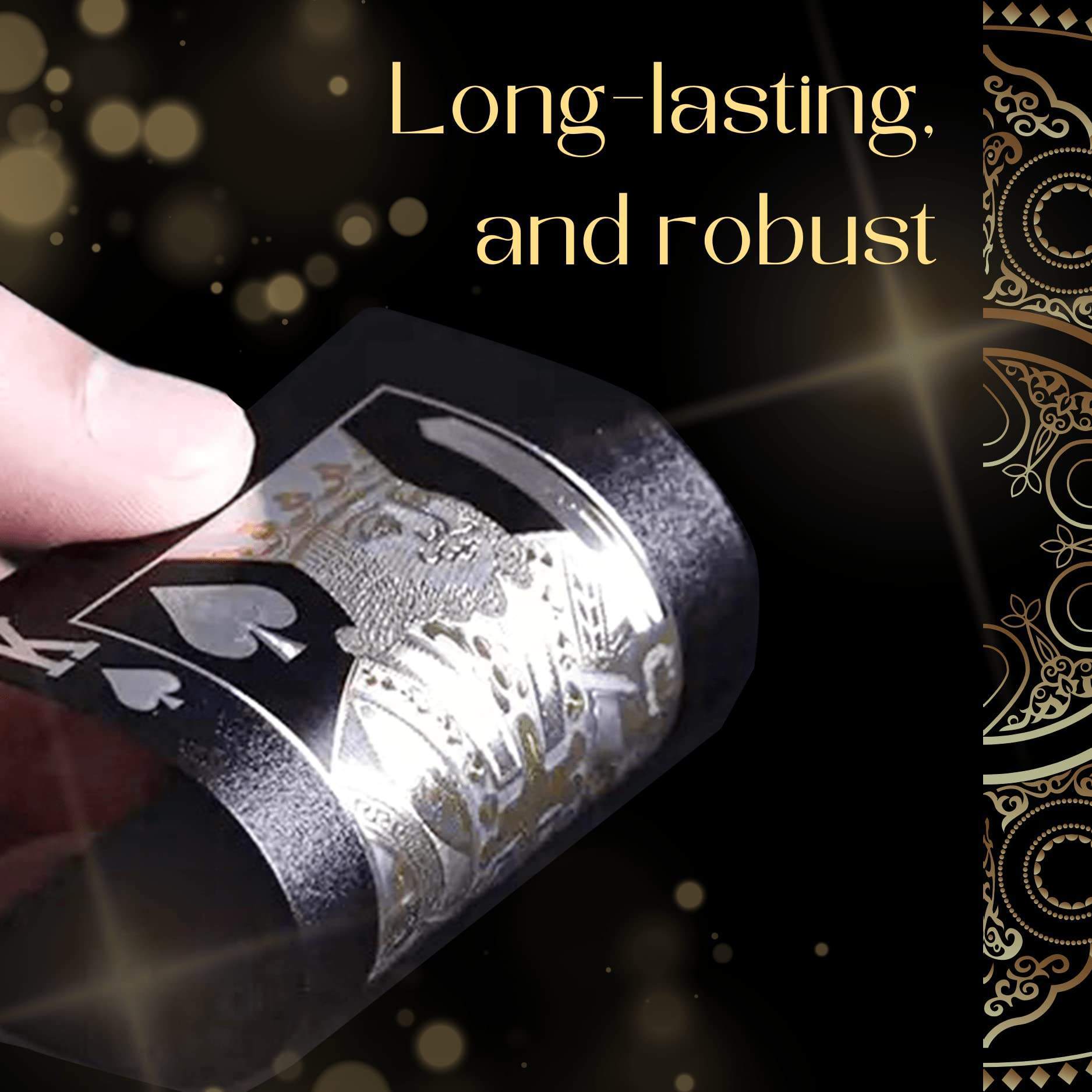 55 pièces cartes d'enterrement en feuille d'or Pokers ensemble de cartes magiques 24K feuille de plastique d'or Pokers cartes imperméables durables