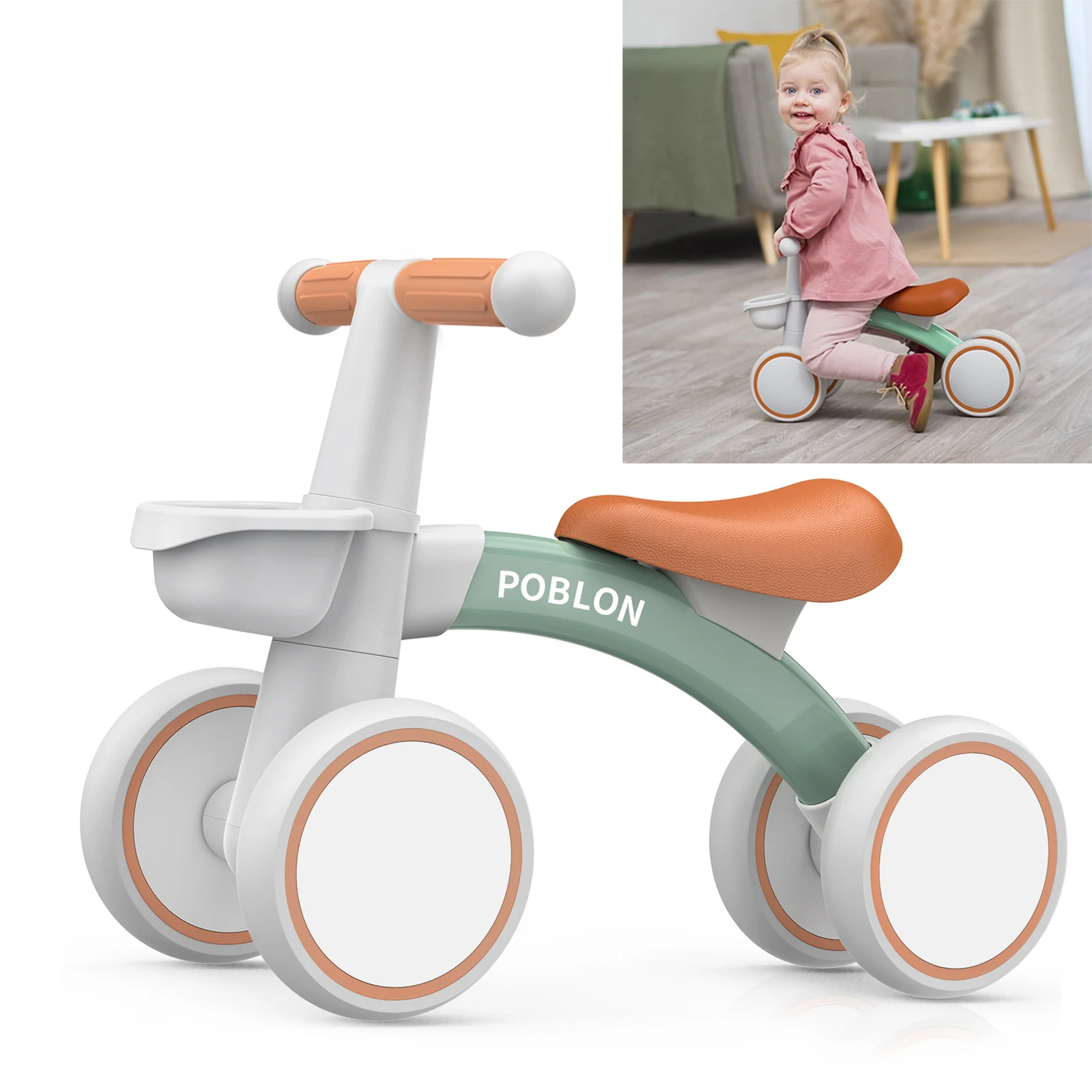Bicicletta scorrevole per interni ed esterni per bambino 135 °   Limite di sterzo Avoi Side Falling Design Girello con cestino