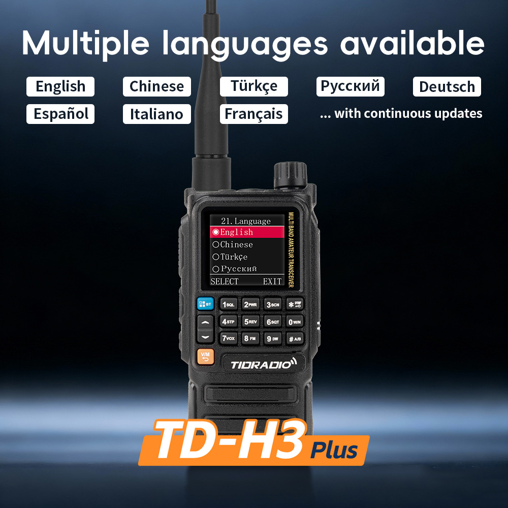 Repetidor Walkie Talkie Global TIDRADIO H3 Plus, funciones Bluetooth mejoradas, banda aérea, Radio de largo alcance, programación inalámbrica