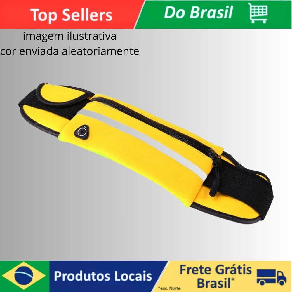 Pochete Tamanho Unico Atlética de Cintura Porta Celular  Esporte Impermeavel Compartimento