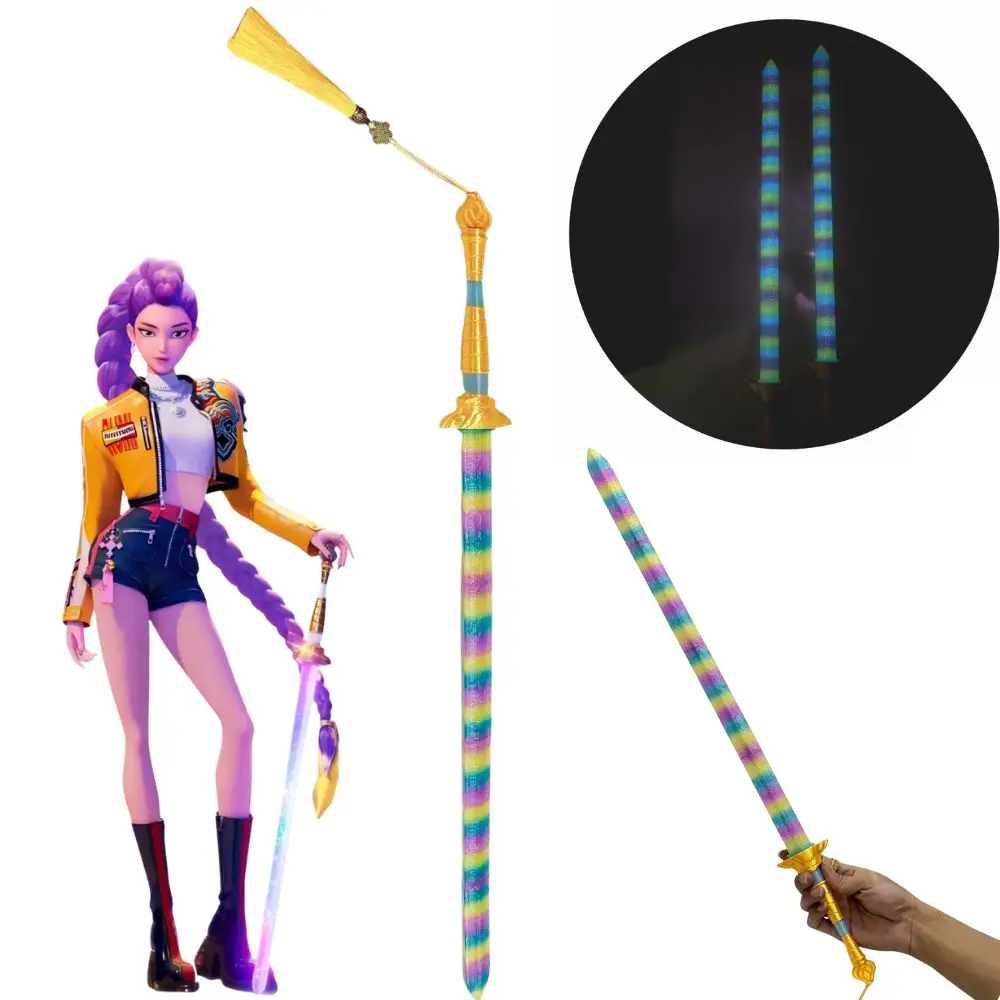 Kpop Rumi Demon Hunters Luci Cosplay Spada Armi Puntelli di gioco di ruolo per ragazza Gruppo Idol Accessori per costumi di carnevale di Halloween