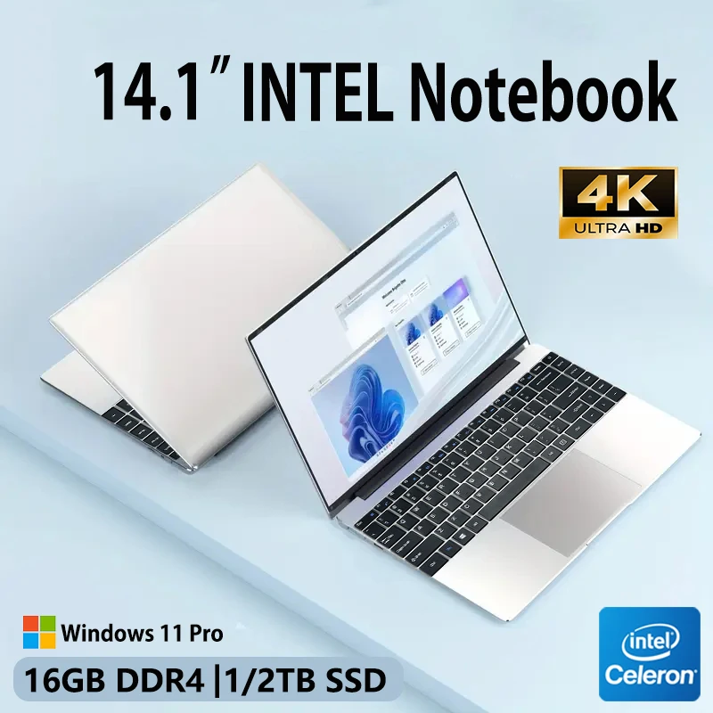 Windows 11 Intel N5095-laptops 180 ° Opvouwbare Slanke FUCHU Laptop Gamer 16GB RAM 512GB 1TB SSD 1920*1080 Kantoor Studie Computer PC