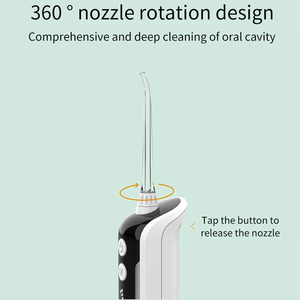 Xiaomi Răng Miệng Irrigator Thông Minh Phản Lực Nước Flosser Làm Trắng Sạc USB 330Ml 5 Chế Độ Chống Nước Nha Khoa Irrigator