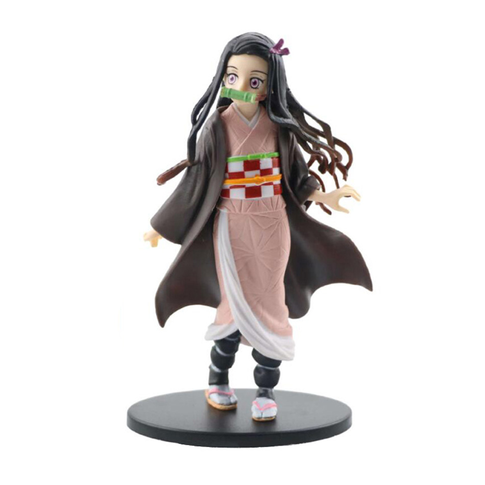 Anime Demone Slayer Kimetsu no Yaiba figura Kamado Tanjirou Action Figure Agatsuma Zenitsu Nezuko Guerriero PVC Modello Giocattoli