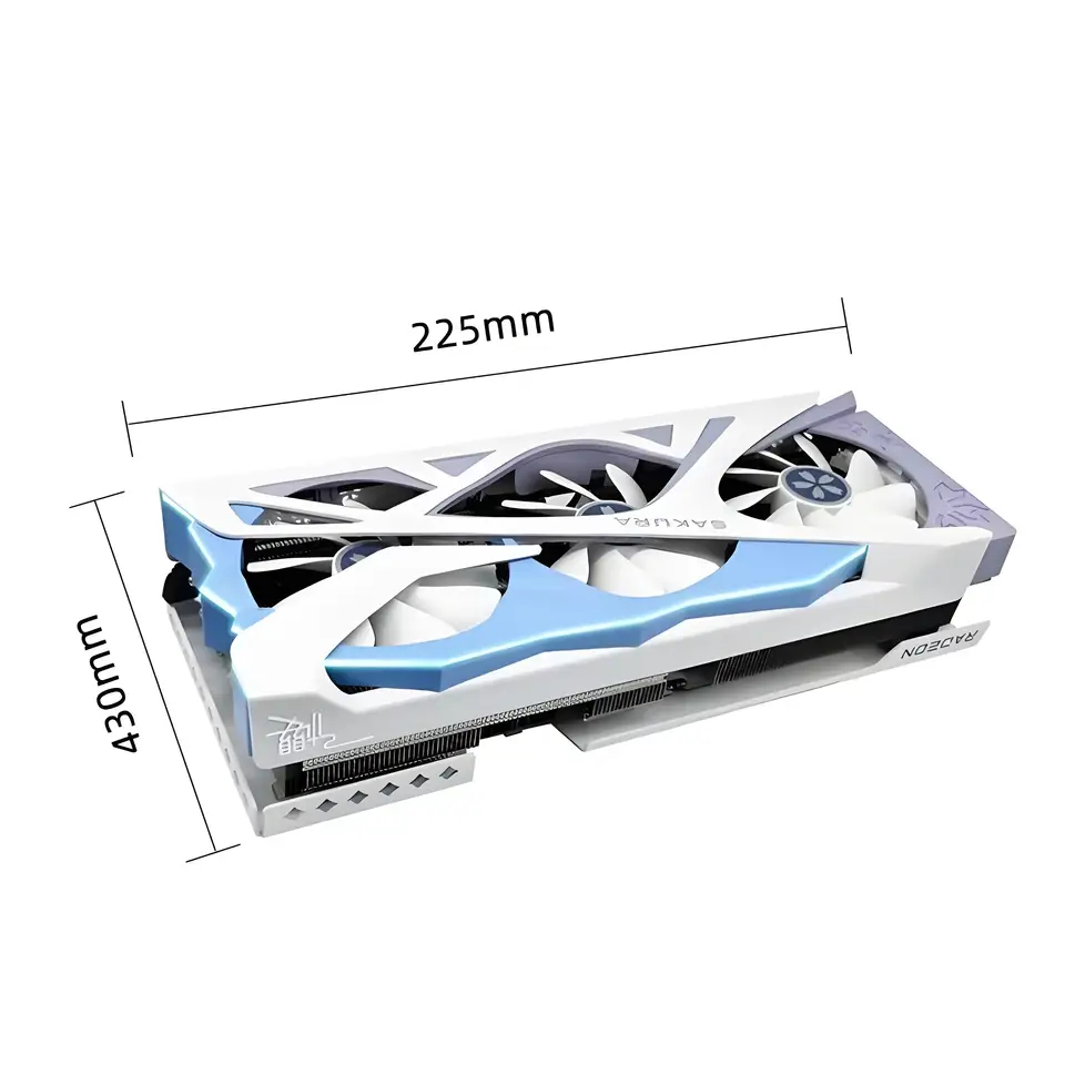 USED YESTON rx7700xt graphics card 12GB 192bit carte graphique GDDR6 Video Card Sakura placa de video gpu 12gb tarjeta gráfica