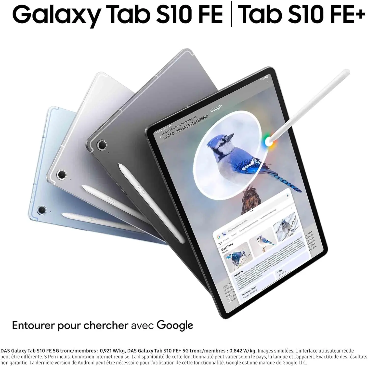 【Marke+】 SAMSUNG Galaxy Tab S10 FE Tablet mit S Pen WIFI Vision 10,9'' Display Exynos 1580 8000mAh Akku unterstützt Google Play