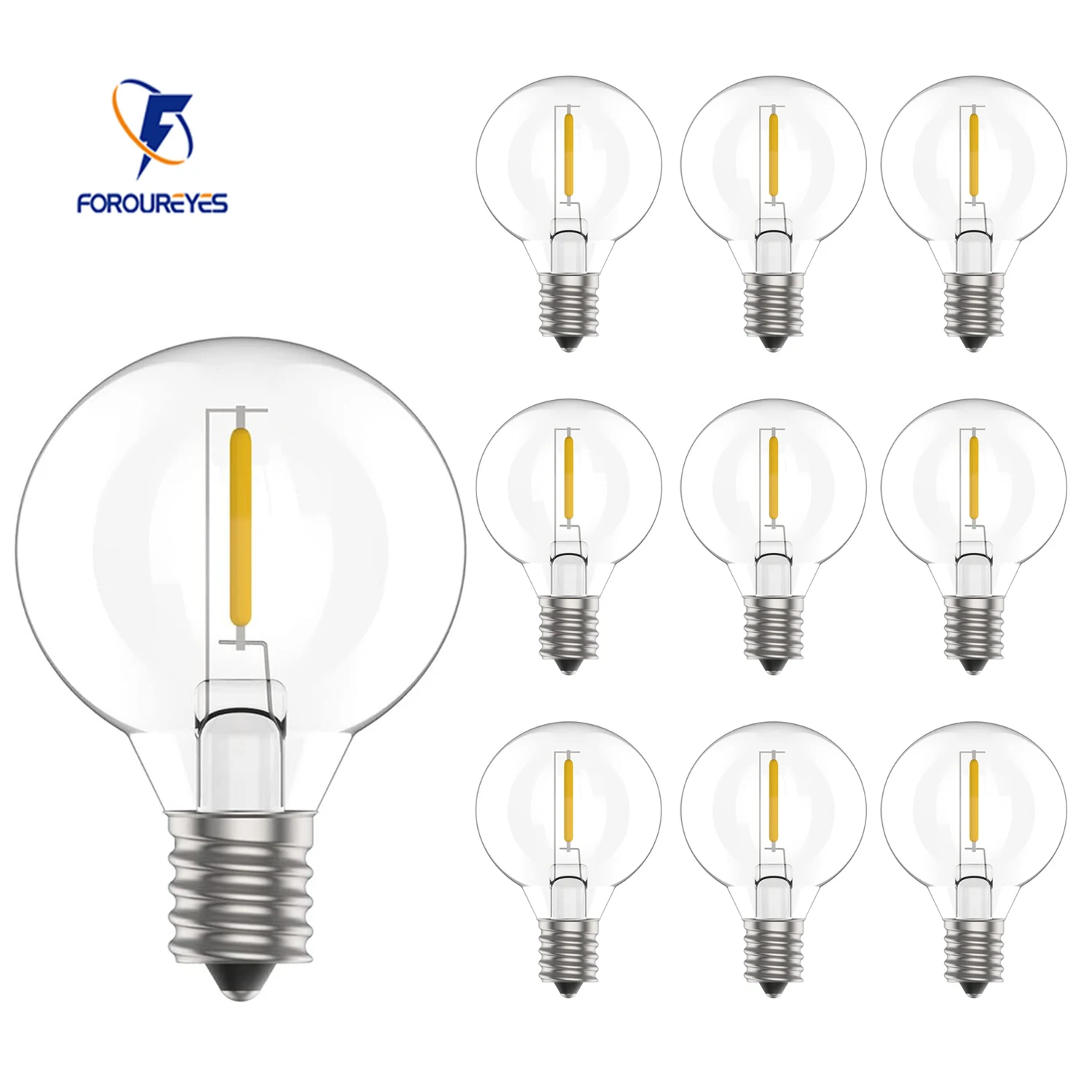 10 unidades de bombillas LED G40 E12 5V 24V 110V 220V bombillas de globo de PC iluminación blanca cálida para decoración de jardín de Patio interior y exterior
