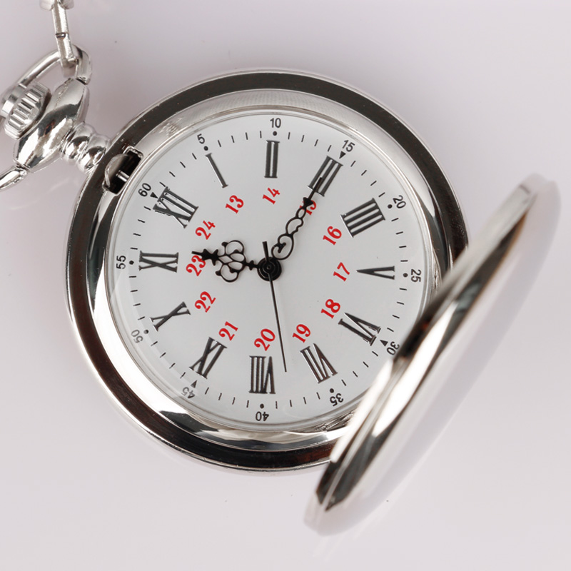 Классические римские Цифровые кварцевые карманные часы с белым циферблатом, модные повседневные часы на цепочке с подвеской для мужчин и женщин