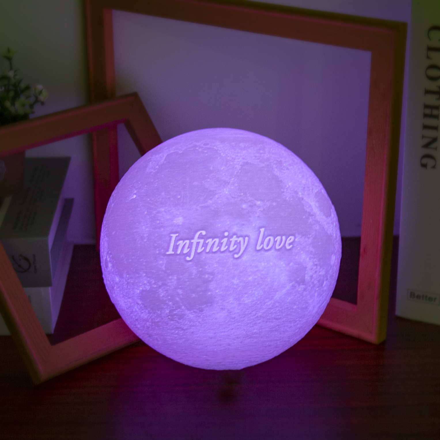 3D Printing Moon Lamp Personalized Photo Text Customized Night Light USB Rechargeable Birthday Mother Day Valentine's Lunar Gift