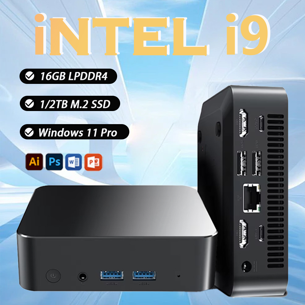 Windows 11 Pro Intel Core i9 8950HK Mini PC 16GB DDR4 1TB SSD PC Gamer Computer Dual WIFI 6 BT5.2 4K HD Mini Gaming PC Desktop