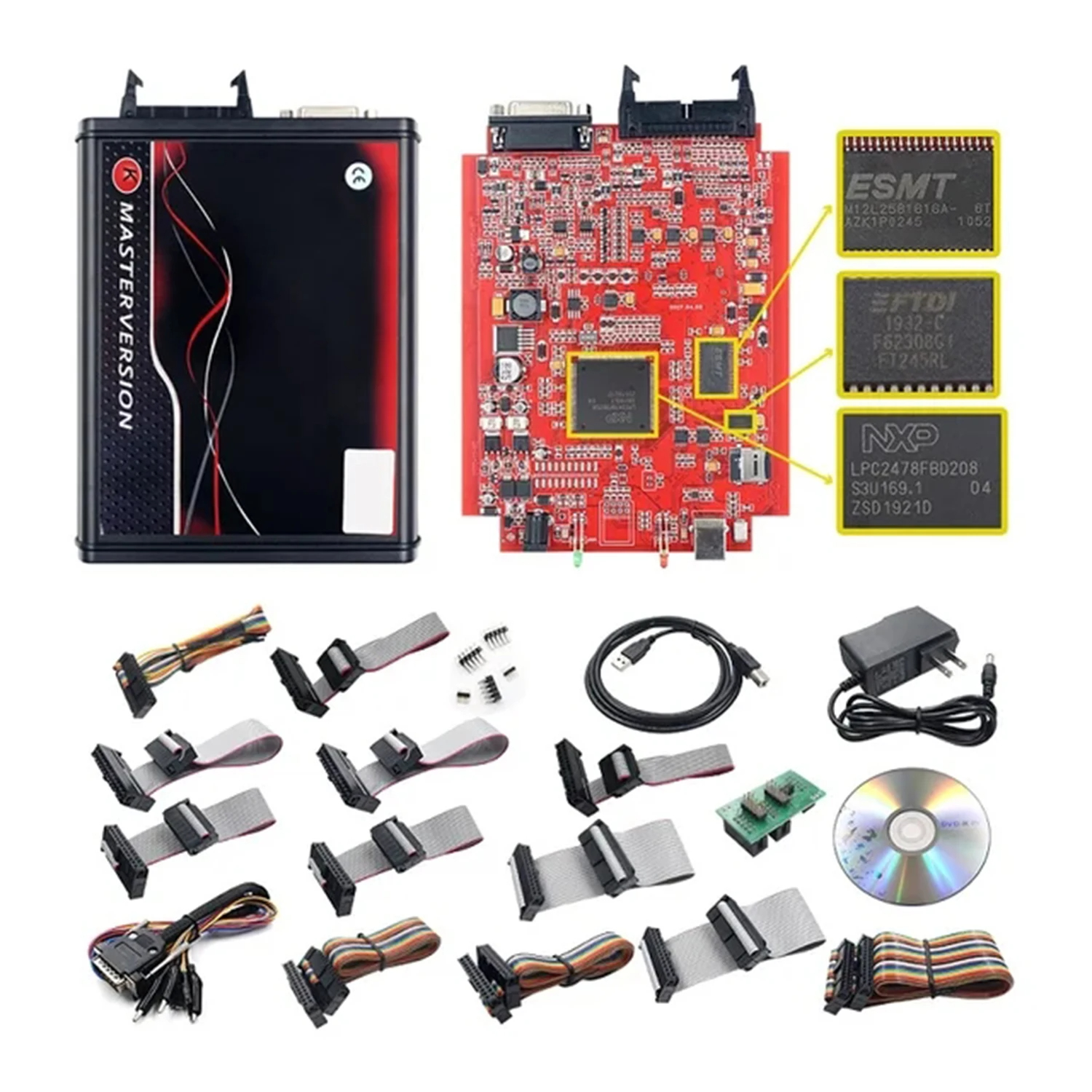 Kess V2 V5.017 en línea, Kit de reparación ilimitada con caja de herramientas, 2,80 EU Red KTAG 7.020 2,25 OBD2 OBD 2 Car Trucks ECU Chip Tuning Kit