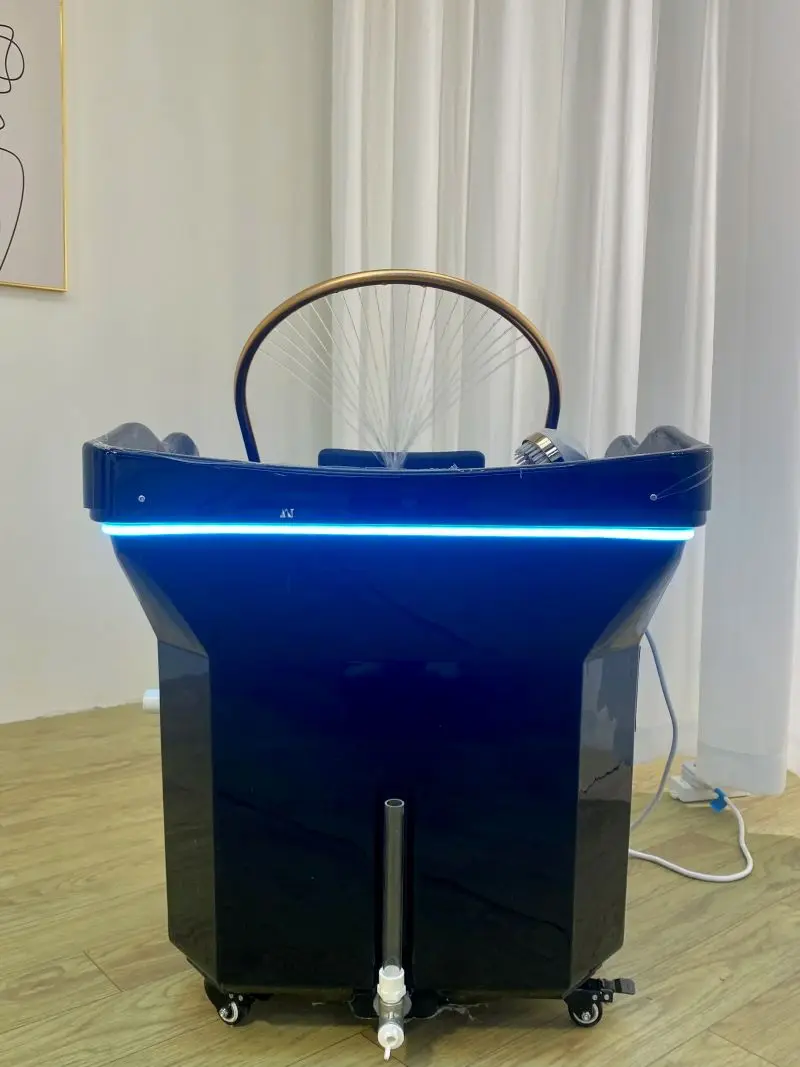 Water circulation steam head spa equipment with LED light, portable built-in water tank 60 liters, suitable for spa beauty salon