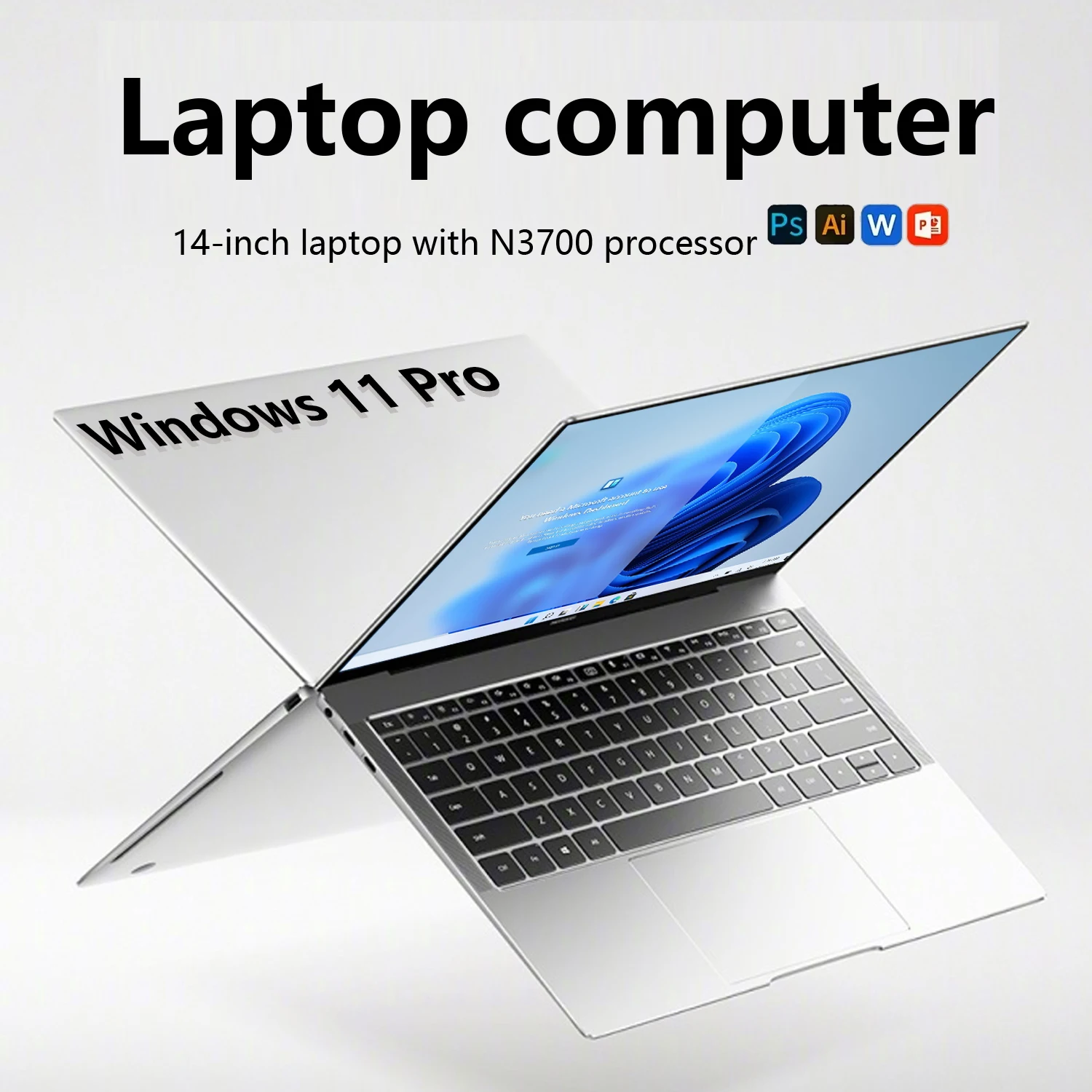 14.1 "Ultra Sottile Del Computer Portatile Intel N3700 16GB di RAM 2TB SSD Notebook Gamer 1920*1080 Display Ufficio Studio Computer PC Windows 11 Pro