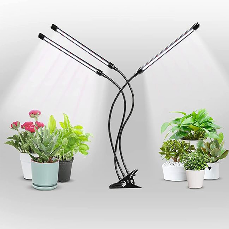 Mesa led cresce luzes da planta da luz para plantas de interior, espectro completo com clipe planta crescente lâmpada para início da semente, cronometragem liga/desliga automática