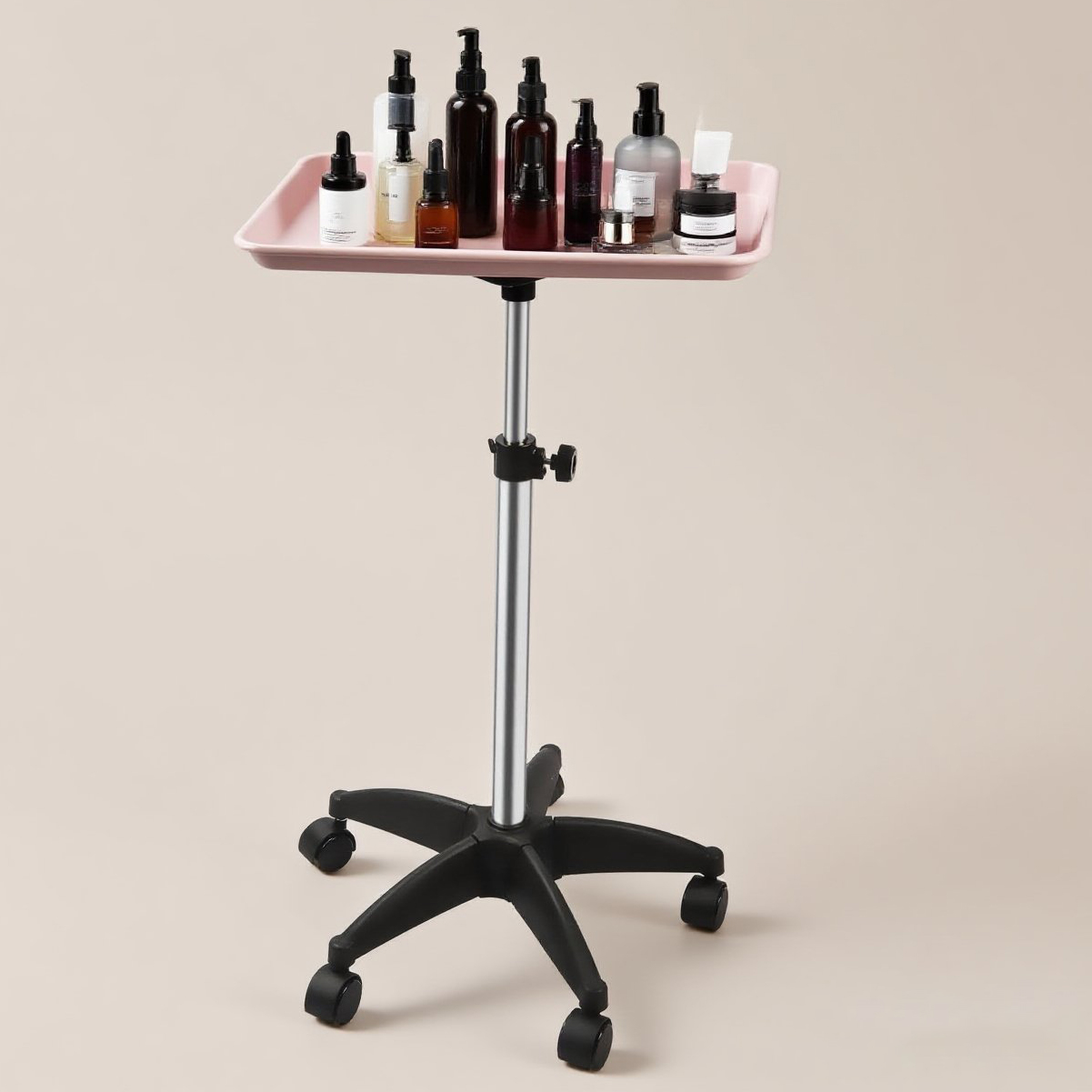 360° Rotating Beauty Salon Cart with Wheels - Organizer with Adjustable Height, Ultimate Salon Utility Cart