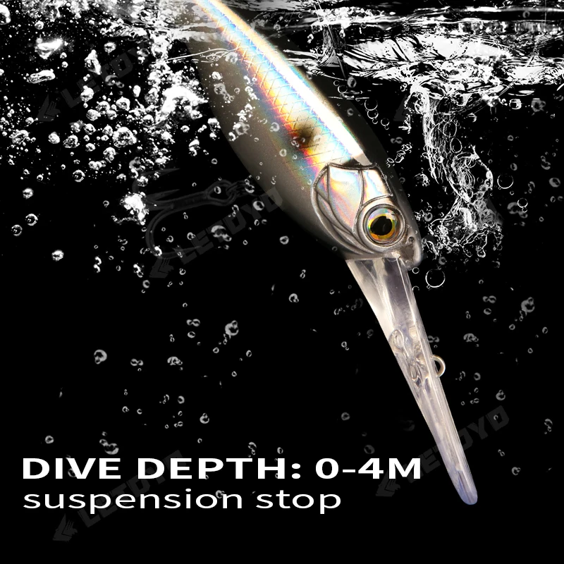 LETOYO Suspending Minnow 6g/60mm-10g/70mm 0-4m depth Deep Dive Artificial bait trout bass lures for Pike fishing lures spinning