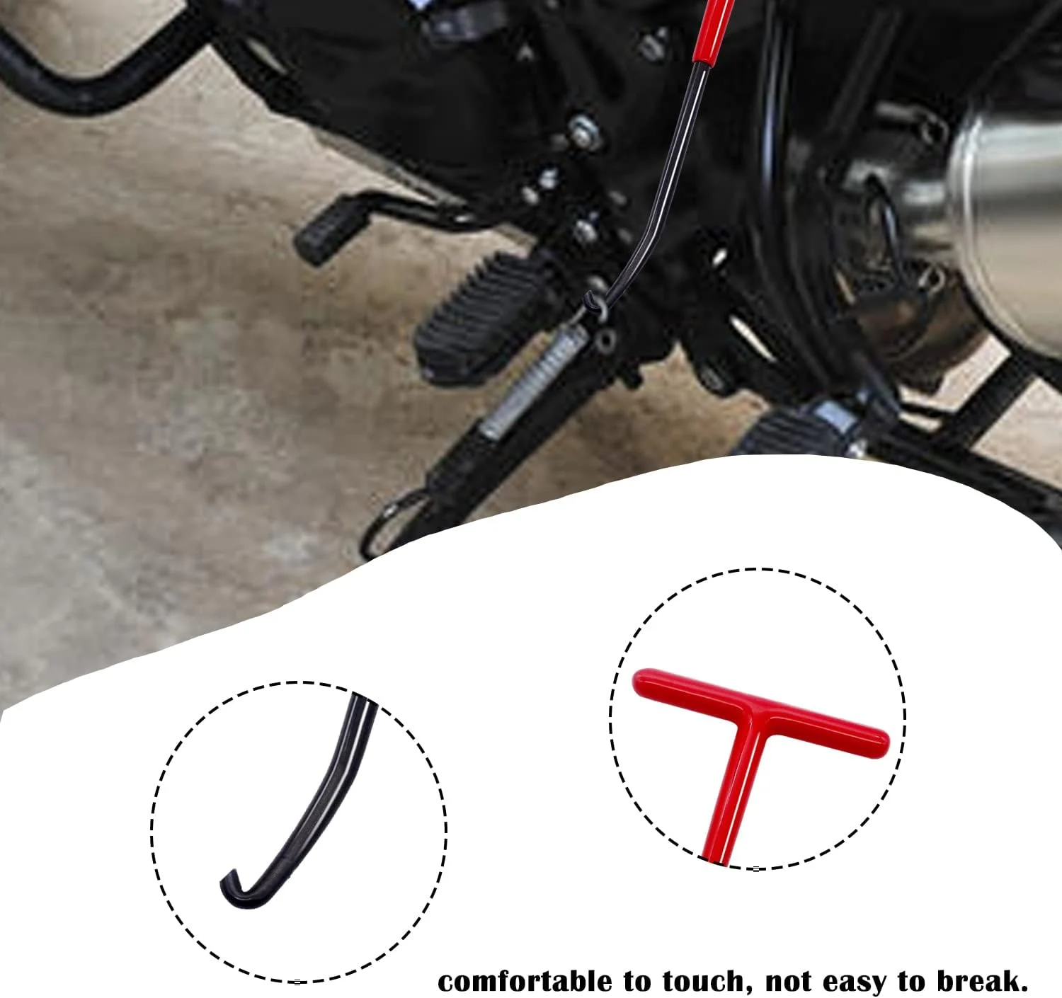 1pc Motorcycle Exhaust Spring Hook T Shaped Handle Exhaust Pipe Spring Wrench Puller Installer Hook Tool