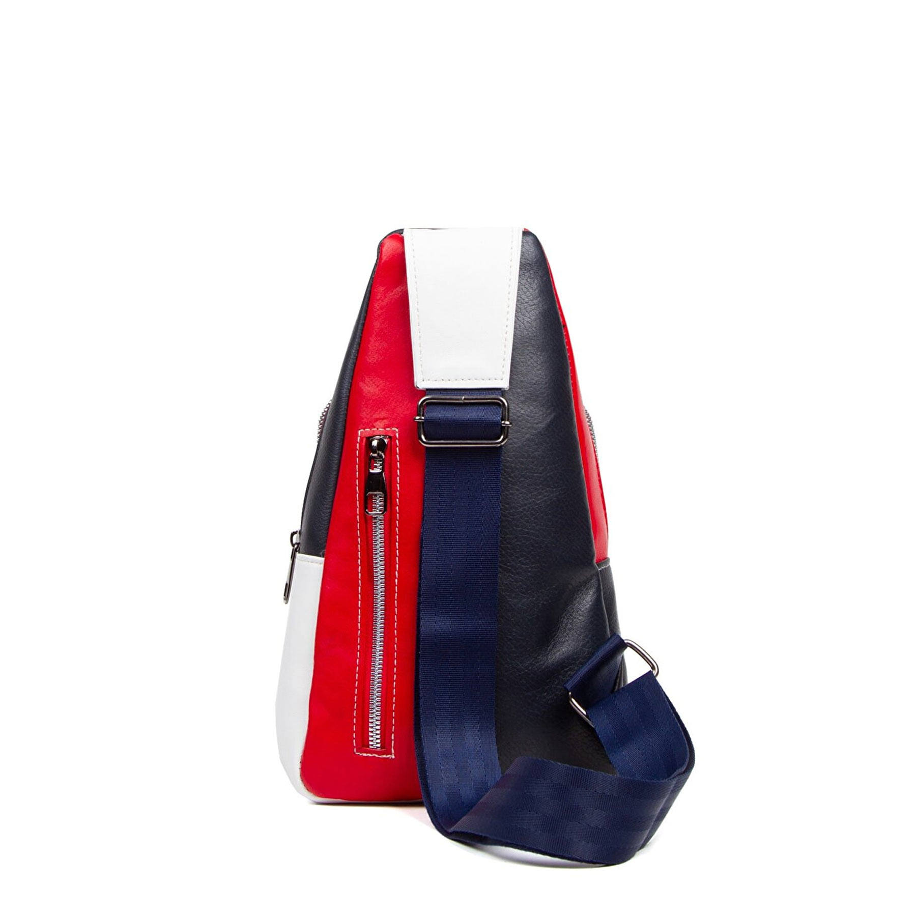 Lederax Genuine Leather Crossbody Bag Double Side Strap Chest Bag Bodybag