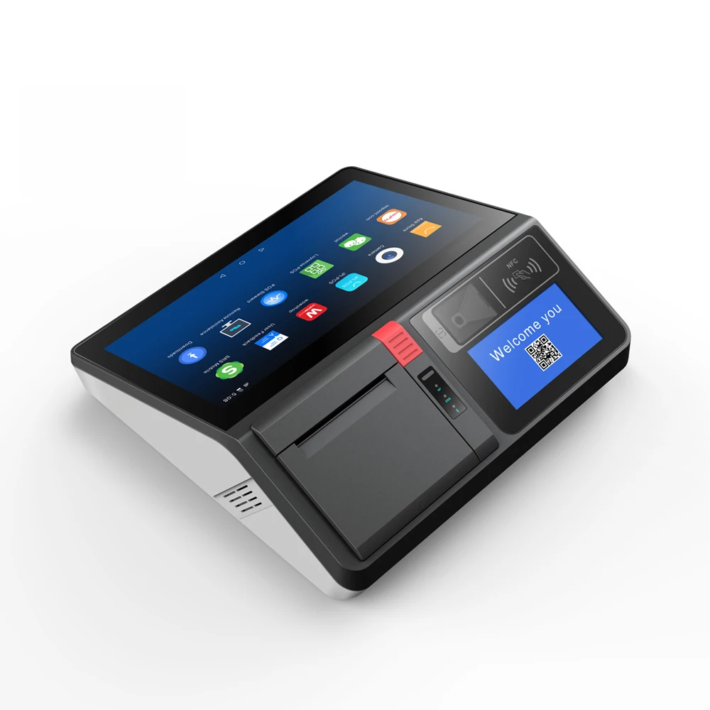 11.6 inch POS machine, POS terminal machine with android or windows OSD, 80mm printer (optional 2D scanner, 4.3" second screen)
