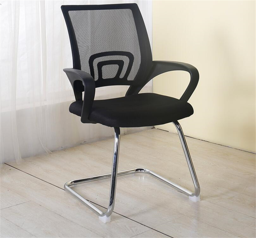 Silla de Oficina con Soporte Lumbar  Escritorio Sillon sin Ruedas Despacho casa sillas metal  arqueado