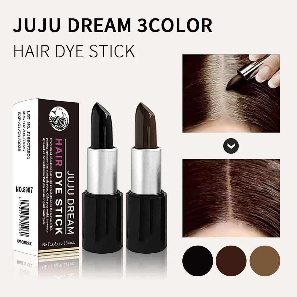 JUJU Dream Tragbarer Einweg-Haarfärbestift, sanft, langlebig, schnell, temporäre Haarfärbemaschine, weiß, für alle Haartypen