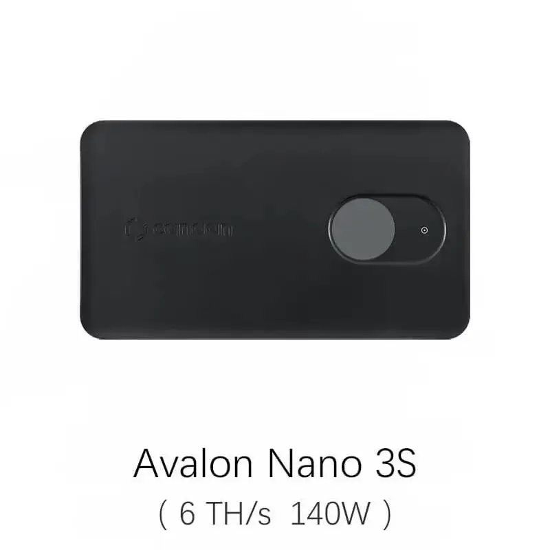 Jingle Mining 2025 Nieuwste Canaan Avalon Nano3S 6TH/s 140W Asic Miner BTC Crypto Bitcoin 1 St Zwart/Wit op Voorraad