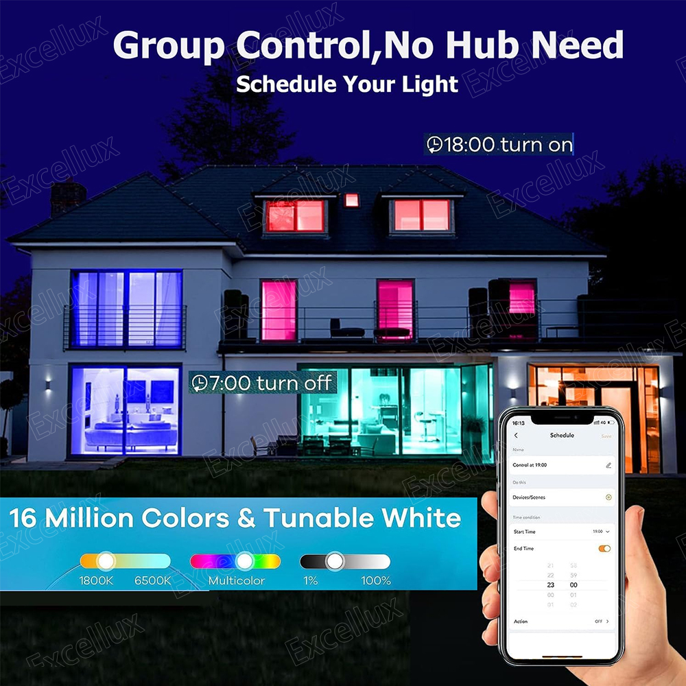 Tuya E27 E14 GU10 Glühbirne WiFi/Zigbee/Bluetooth, dimmbare LED-Lampe 2700–6500 K RGB, intelligente LED-Glühbirne funktioniert mit Alexa Amazon