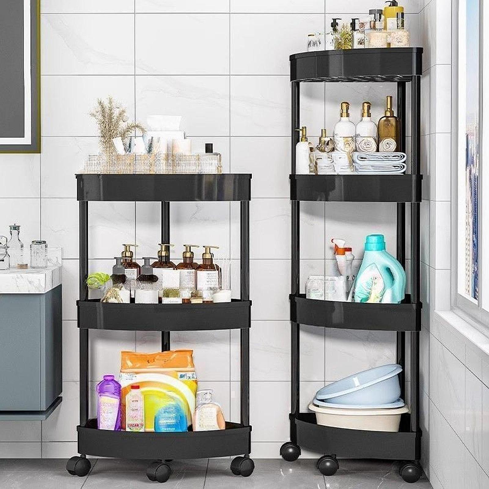 อเนกประสงค์ชั้นวางมุมชั้นชั้นวางมุมชั้นห้องน้ําห้องน้ําRack Gap Multi-Layerห้องครัวRackสําหรับพื้นที่จัดเก็บ