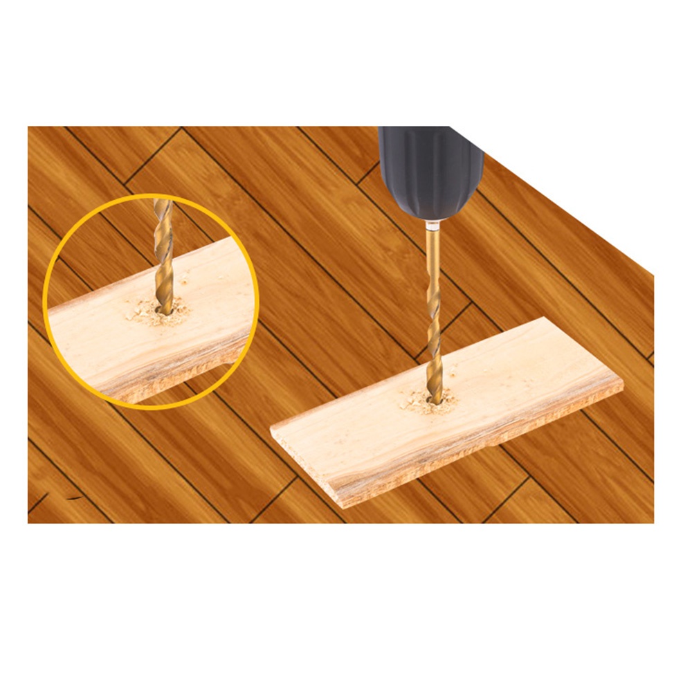 STONEGO 13PCS 1,5 mm-6,5 mm boorset Titanium gecoat hogesnelheidsstaal zeskantschacht gatopener voor hout kunststof aluminium