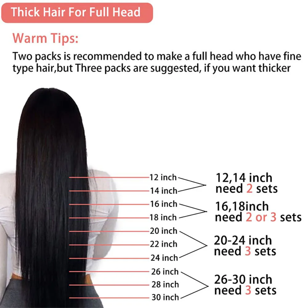 Extensões de cabelo com fita para mulheres, 100% cabelo humano, adesivo, substituível, trama de pele sem costura, cabelo liso, 20 unid, 40 unid, 26 in