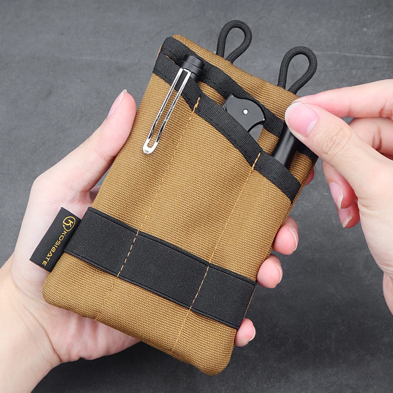 Kosibate 戦術 EDC モールポーチミニ財布カードキーベルトウエストパックキャンプハイキング狩猟屋外小銭入れ