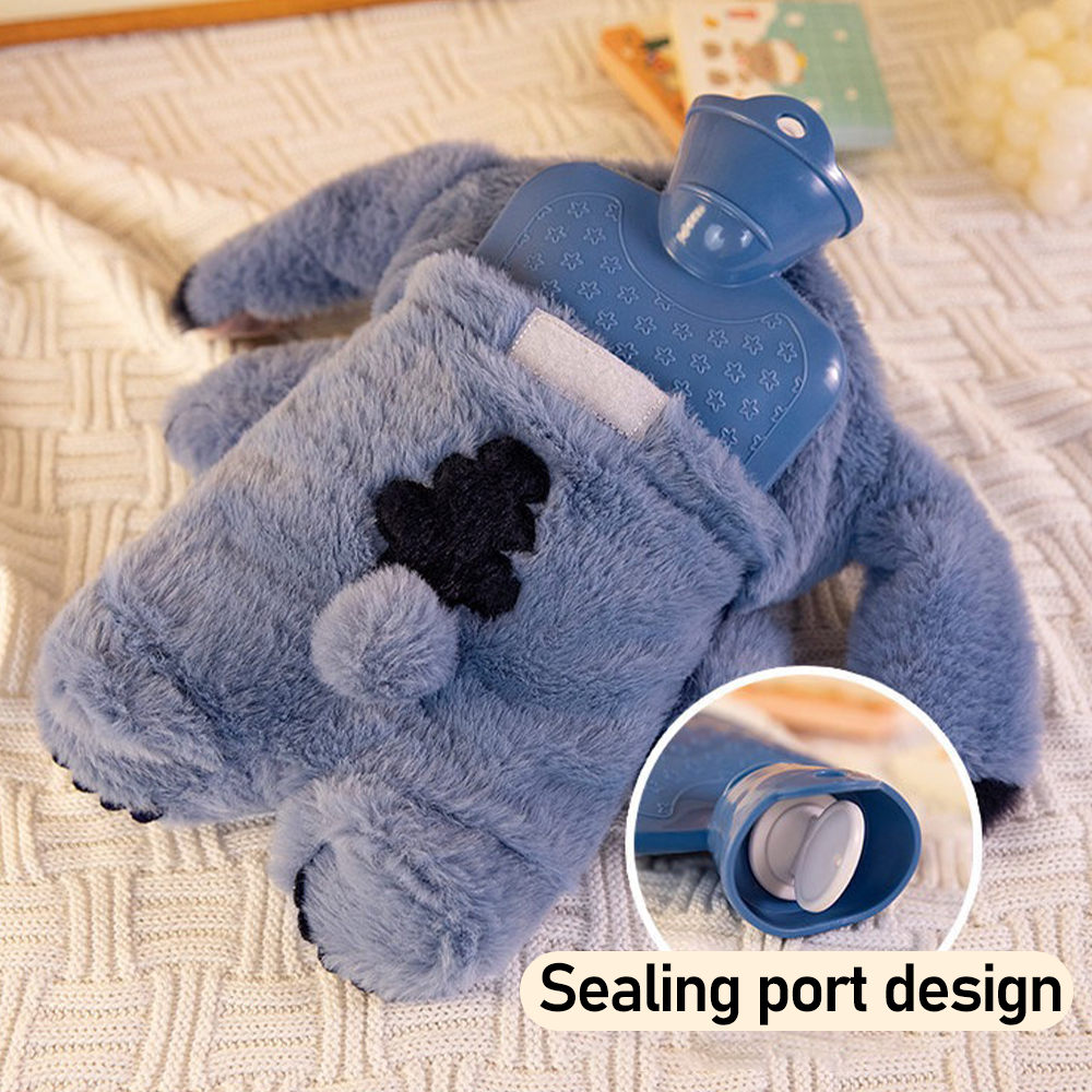 ขวดน้ำร้อนตุ๊กตาสติทช์อนิเมะ MINISO ขนาดใหญ่พิเศษ สำหรับผู้หญิง ใช้เติมน้ำได้ อุ่นมือ ของขวัญวันหยุดสำหรับแฟนสาว