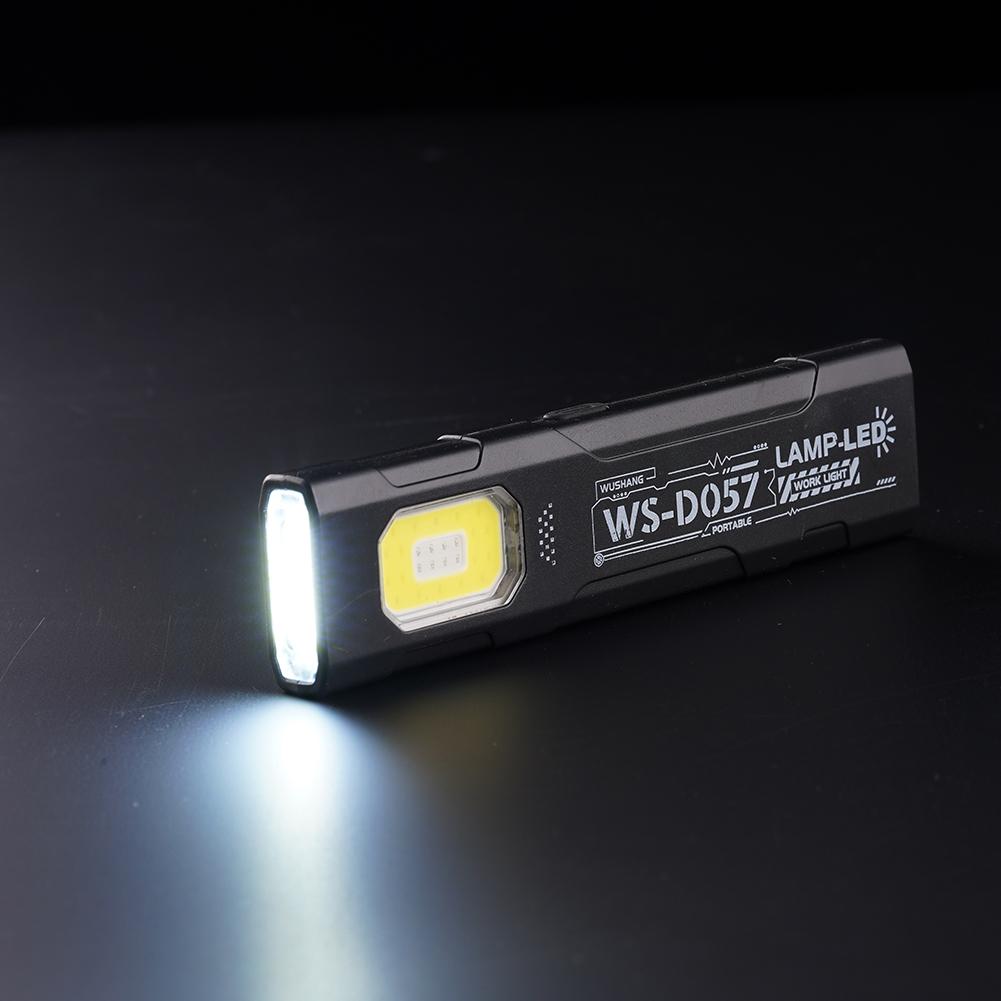 LED Keychain Flashlight Rechargeable 550LM Portable Mini Torch Pocket Lantern Flood Work Light With Magnet For Emergency