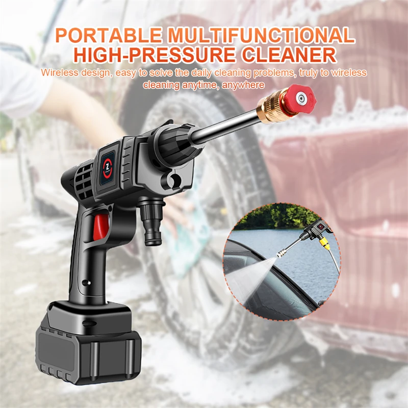 50Bar Cordless High Pressure Cleaner Washer Spray Water Gun Car Wash Pressure Water Cleaning Machine for Makita 21V Battery