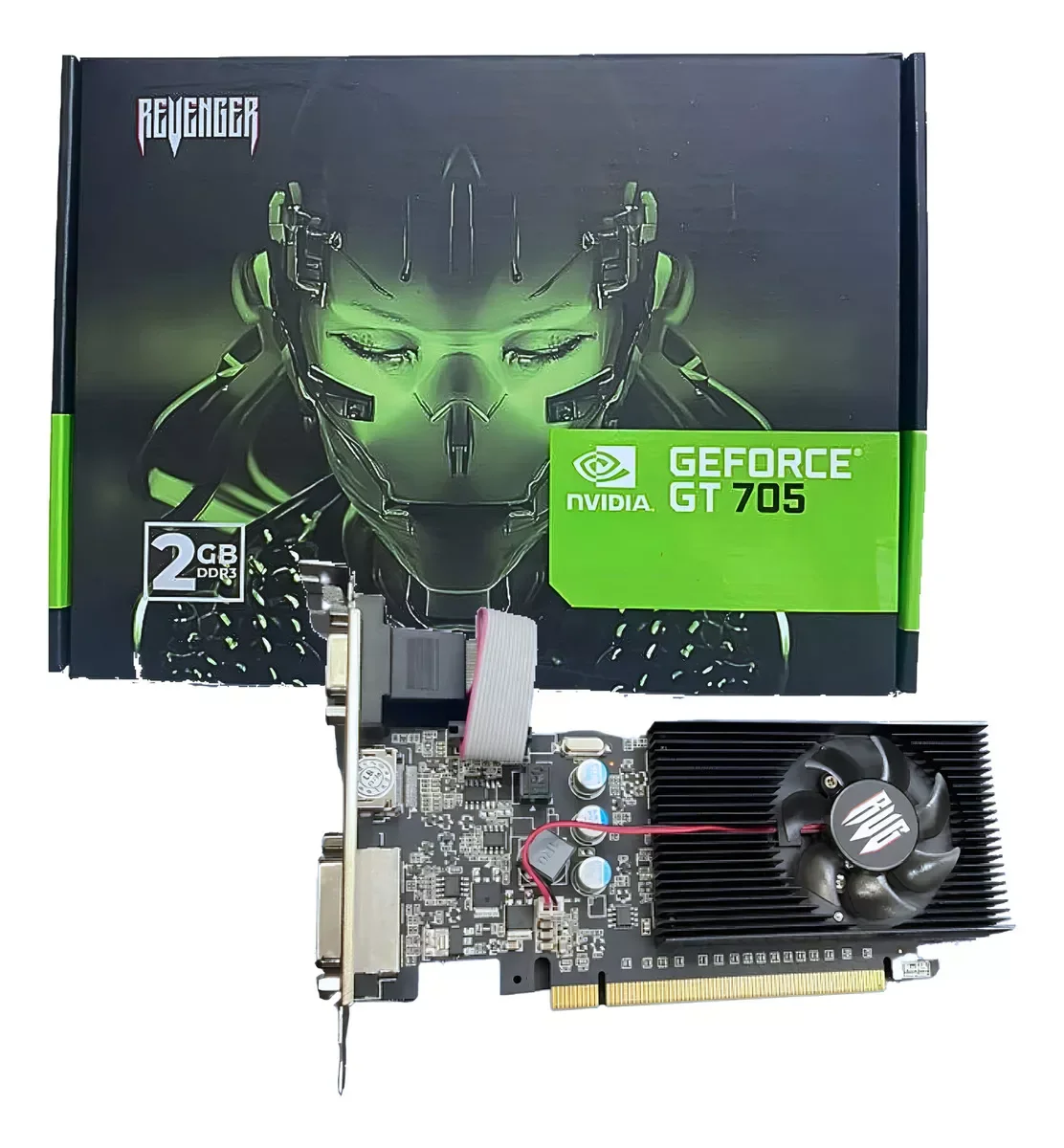 Placa de Vídeo Nvidia Revenger GT 705 1GB DDR3 HDMI PCI Express Desempenho Gráfico Baixo Consumo Computador Desktop