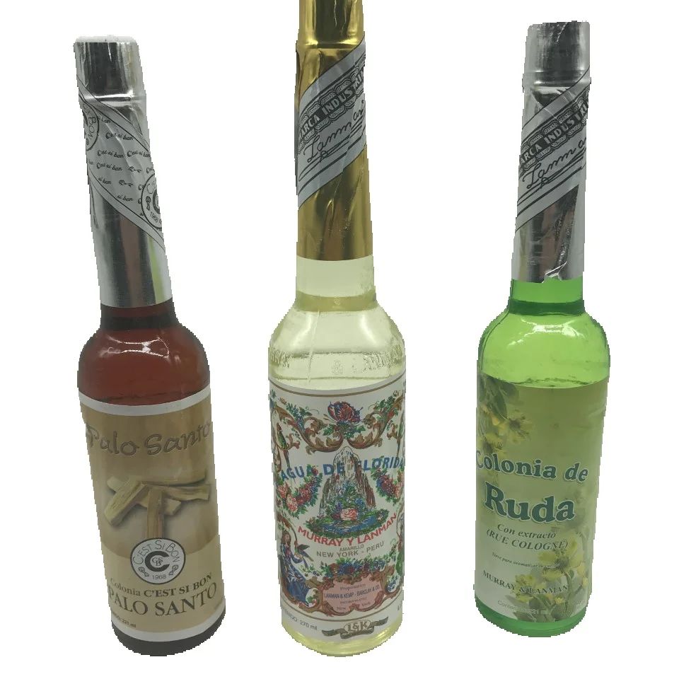 Zestaw 3 butelek na wodę: 1 normalna, 1 Palo Santo i 1 Rue 221 ml - Murray & Lanman Special Pack Made in Peru Known Worldwide