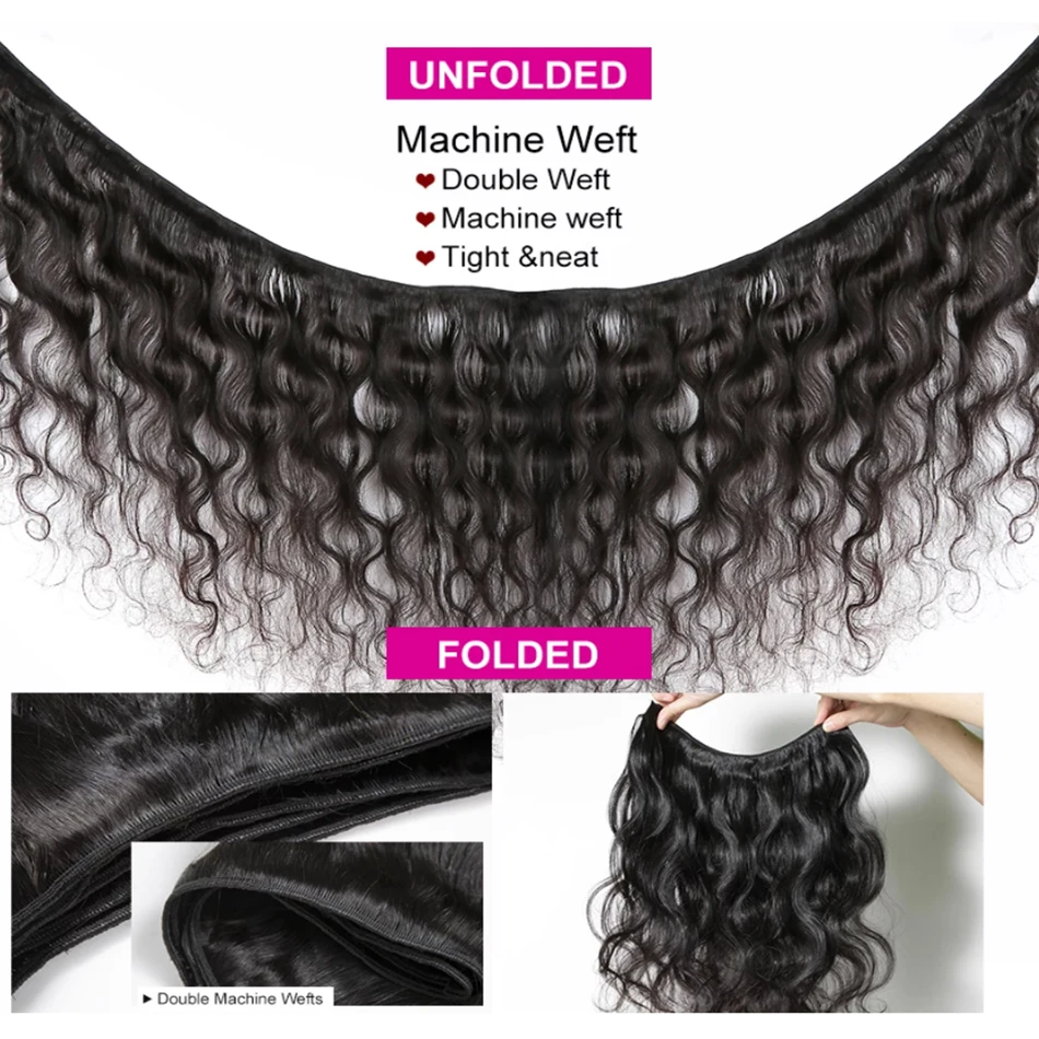 Pacotes peruanos do cabelo humano da onda do corpo, 100% não transformados, Virgin, Weave Bundles, extensões longas, 30 ", 12A