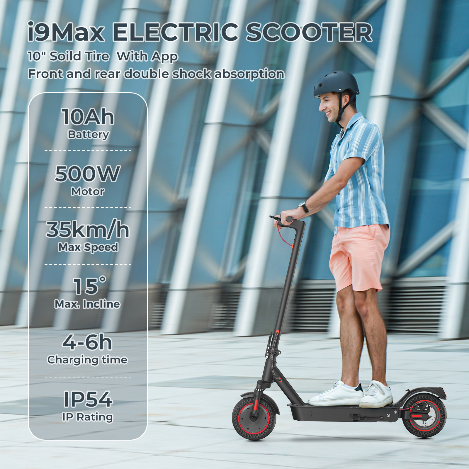 IScooter-Trottinette Électrique pour Adulte, Modèle i9/i9Pro/i9Max, 30/35 kendo, 350/500W