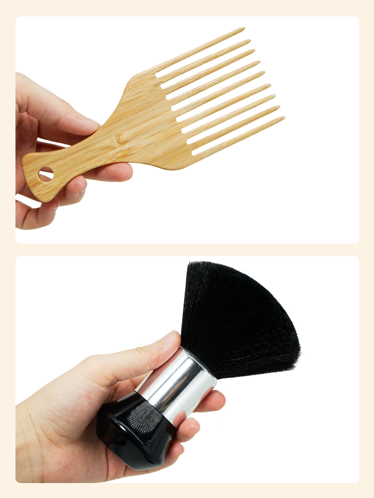 Kapper Nek Stofdoek Borstel Sets Heren Stofdoek Gezicht Stofdoek Tool Baard Set Mannen Gebroken Haar Borstel Ronde Kappers Nekborstel