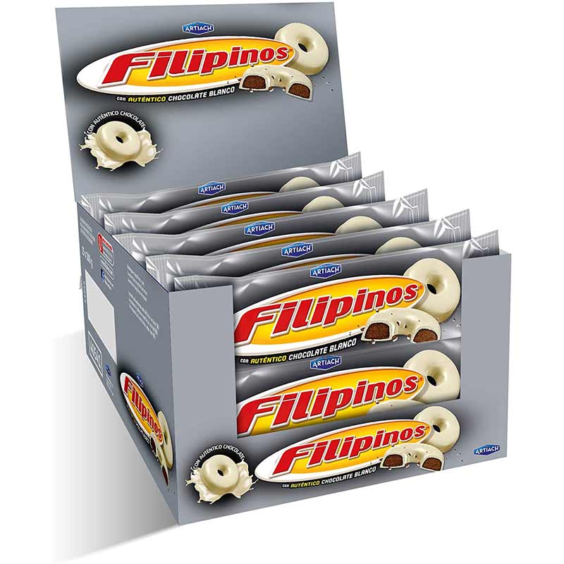 Chocolate Crocante Branco Passivo, Biscoito Mergulhado, Caixa com 15 Peças de 75 gramas, Ideal para Going Anywhere