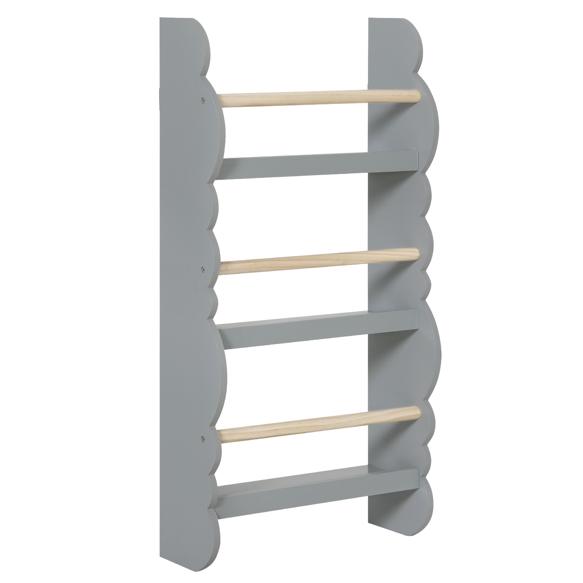 WOLTU Scaffale per bambini Libreria per bambini Scaffale da parete Organizzatore di libri con 4 ripiani per riporre riviste di libri Camera dei bambini Casa