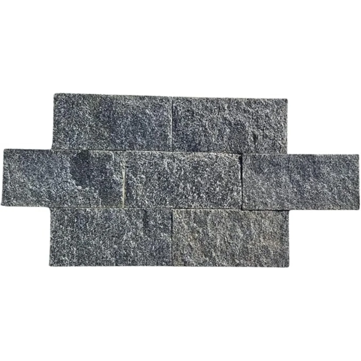 Rivestimento Pareti in Pietra Serizzo Nero 30x15 cm (8 Pezzi) | Kalu Creations | Naturale, Antiscivolo, Resistente all’Acqua – Perfetto per Bagno, Cucina, Terrazzo, Camino