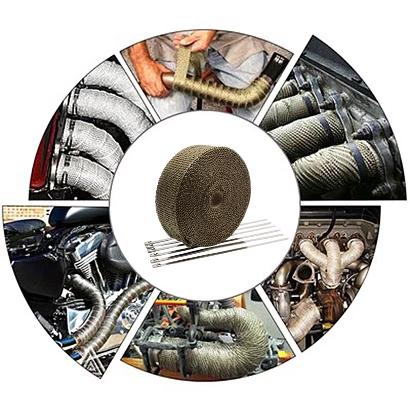 BLALION 2.5cm x 10m rura wydechowa opaska termiczna tłumik motocyklowy owijka termiczna ochrona rower Motocross taśma termiczna z włókna szklanego